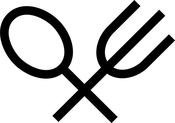 餐具图标或Logo独立标志图片下载