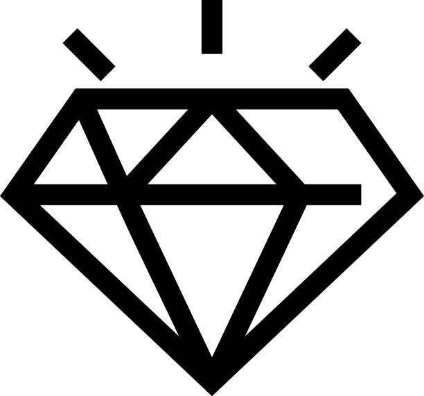 钻石图标或标志孤立标志符号图片下载