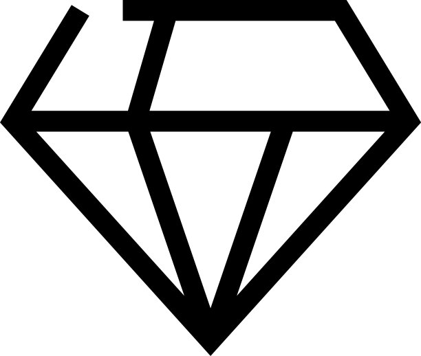 钻石图标或标志孤立标志符号图片下载