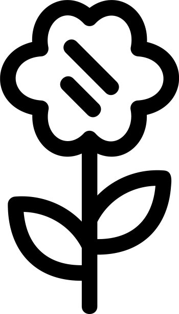 花卉图标或标志孤立标志符号图片下载