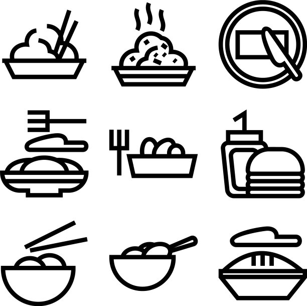 食物图标或标志图片下载