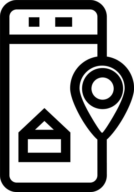 GPS图标或标志孤立符号图片下载