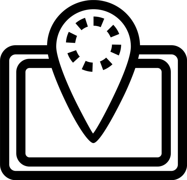 GPS图标或标志孤立标志符号图片下载