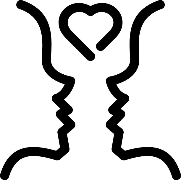 接吻标志或标志孤立符号符号图片下载