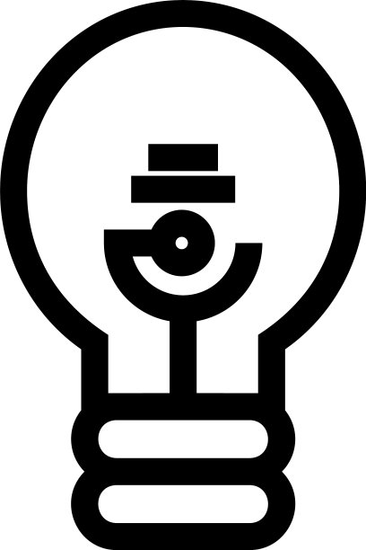 灯泡图标或标志孤立标志符号图片下载