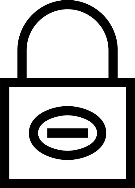 锁图标或徽标隔离符号图片下载
