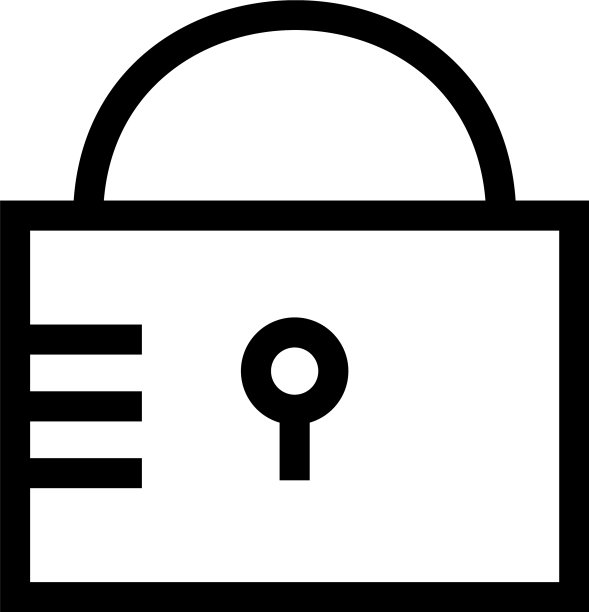 锁图标或徽标隔离符号图片下载