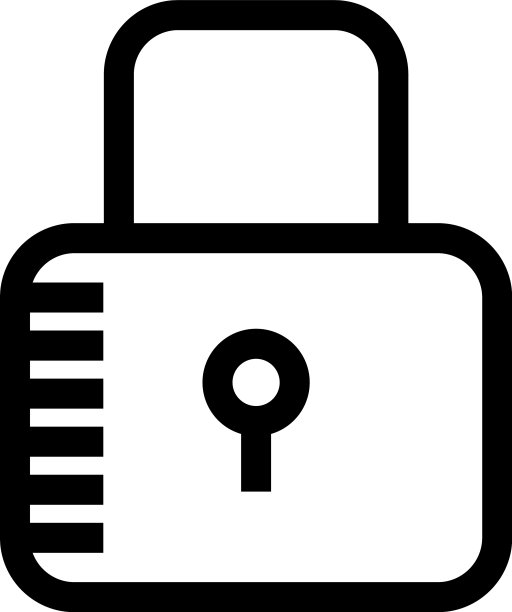 锁图标或徽标隔离符号图片下载