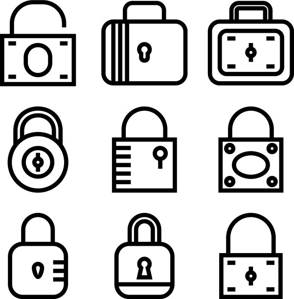 锁定图标或标志孤立符号符号图片下载