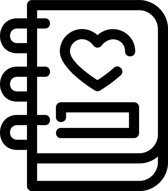 爱情日记图标或标志孤立标志符号图片下载