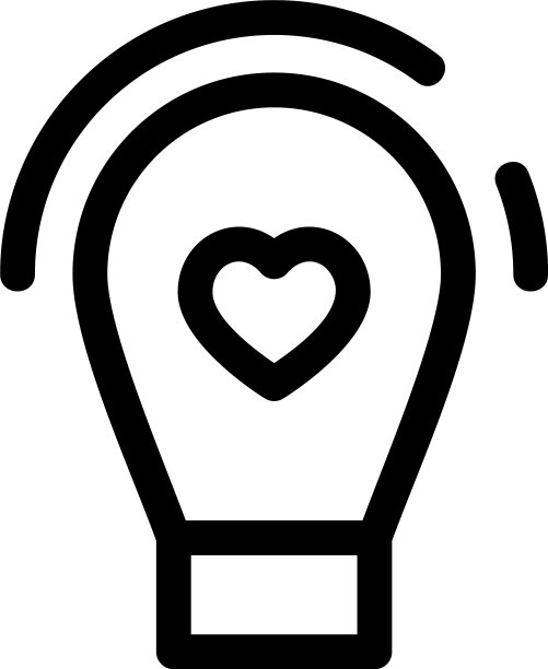 爱的想法图标或标志孤立的标志符号图片下载