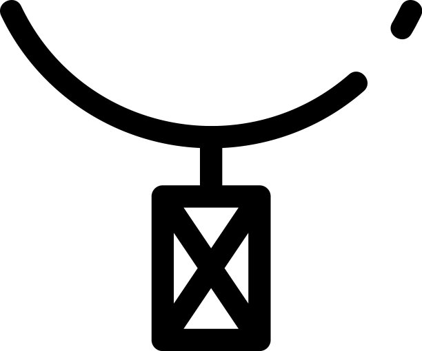 项链图标或标志孤立标志符号图片下载