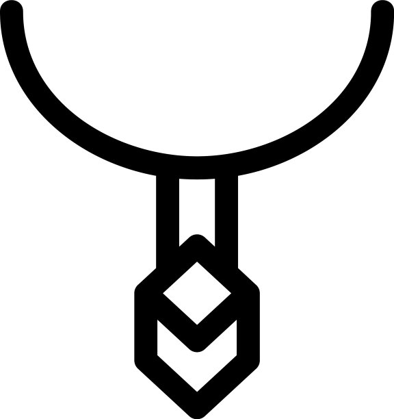 项链图标或标志孤立标志符号图片下载