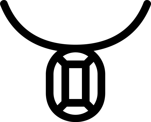 项链图标或标志孤立标志符号图片下载