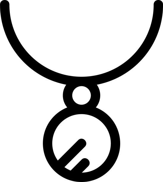 项链图标或标志孤立标志符号图片下载