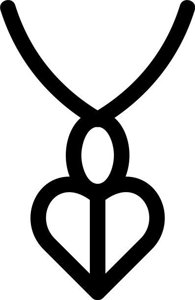 项链图标或标志孤立标志符号图片下载