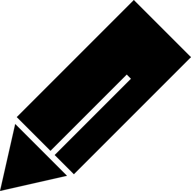 铅笔图标或标志孤立的标志符号图片下载