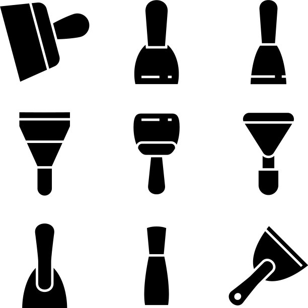 油灰刀图标或标志孤立标志符号图片下载