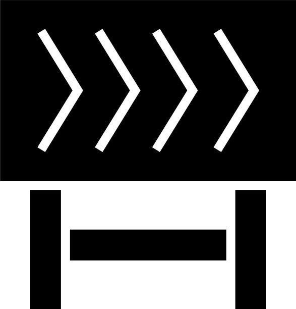 道路障碍标志或标志孤立标志符号图片下载