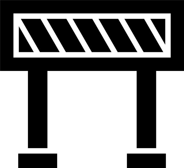 道路障碍标志或标志孤立标志符号图片下载