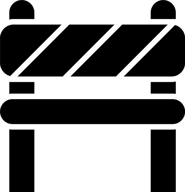 道路障碍标志或标志孤立标志符号图片下载