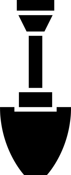 铁铲图标或标志孤立标志符号图片下载