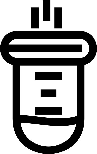 试管图标或标志隔离符号图片下载