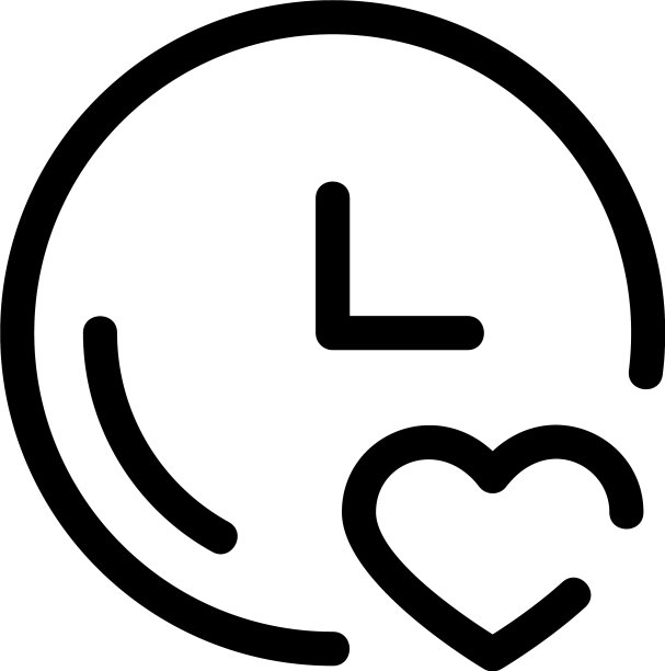 时间爱情图标或logo孤立符号图片下载
