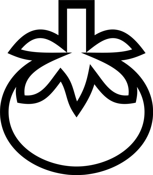 番茄图标或标志孤立标志符号图片下载