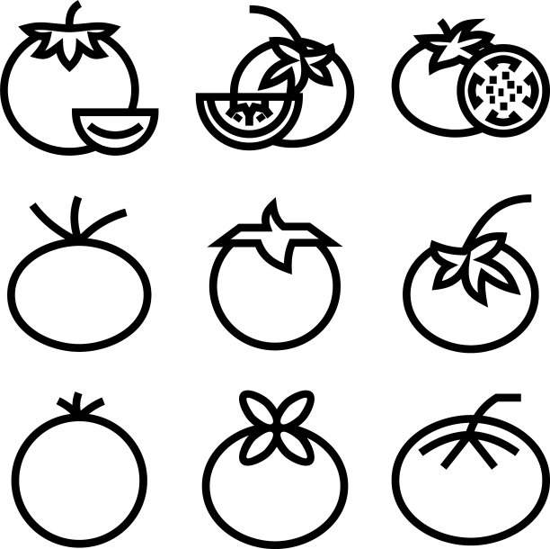 番茄图标或标志孤立标志符号图片下载