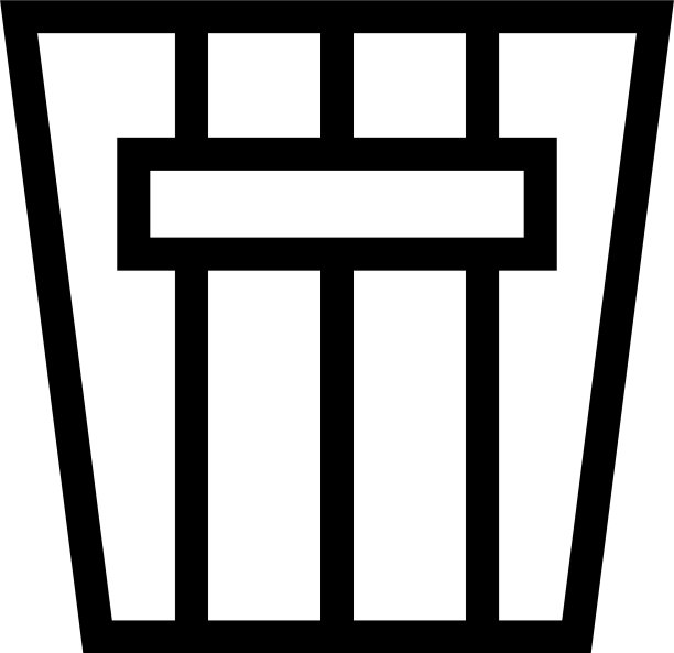 垃圾图标或标志，孤立的符号图片下载