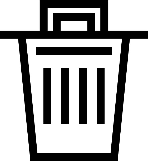 垃圾图标或标志孤立标志符号图片下载