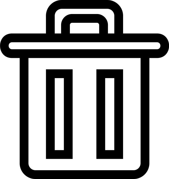 垃圾图标或标志孤立标志符号图片下载