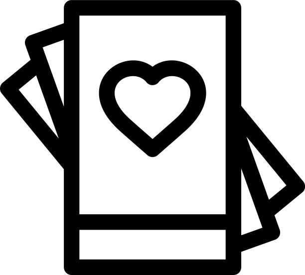 情人卡图标或标志孤立的标志符号图片下载