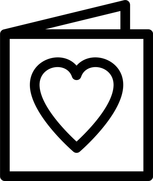情人卡图标或标志孤立的标志符号图片下载