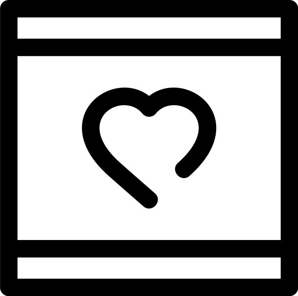 情人卡图标或标志孤立的标志符号图片下载