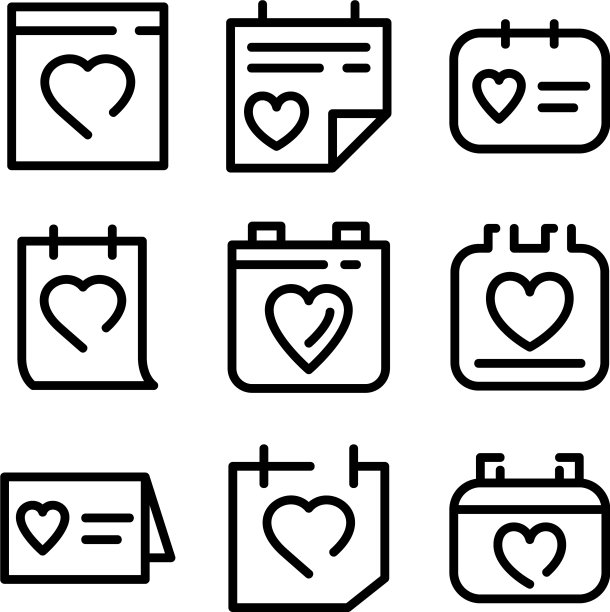 情人节图标或标志孤立的标志符号图片下载