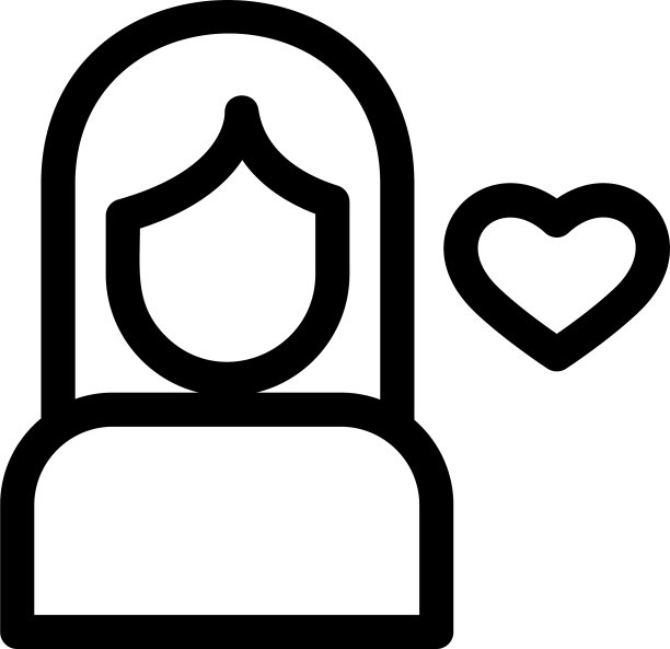 女人恋爱的标志或标志孤立的标志图片下载