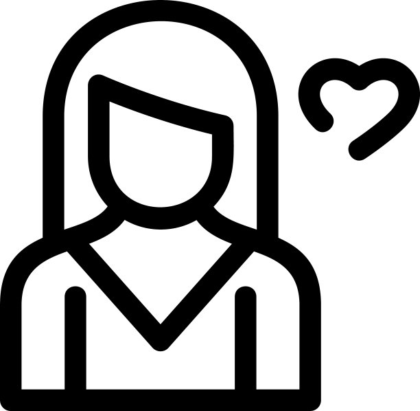 女人恋爱的标志或标志孤立的标志图片下载