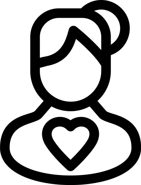 女人恋爱的标志或标志孤立的标志图片下载