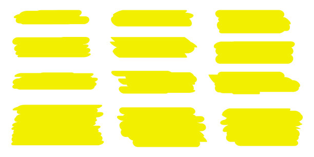 设置黄色的手写标记线图片下载