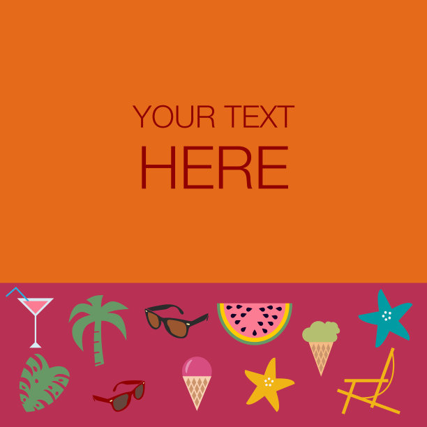 下面的第三个热带元素插图与文字上方的空间图片下载