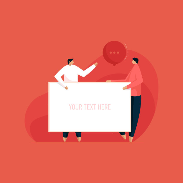 年轻的商人团队举着空白的旗帜。人们用布告张贴广告，抗议和传播意识图片下载