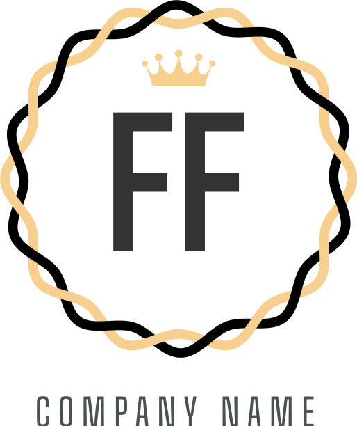 首字母ff王标志概念复古标志图片下载