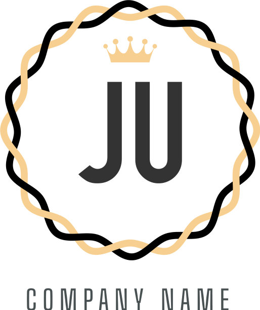 首字母居王标志概念复古标志图片下载