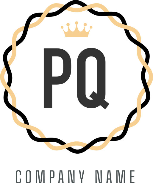 首字母pq王标志概念复古标志图片下载