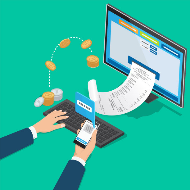 金融交易通知，手机银行，带纸质账单的智能手机。在线支付图片下载