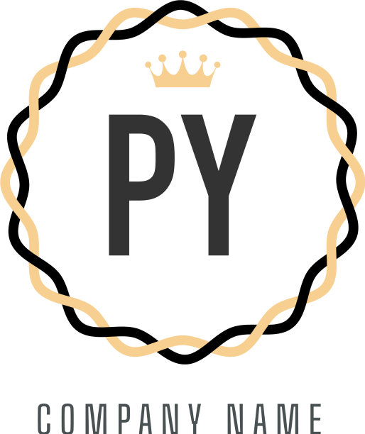 首字母py王标志概念复古标志图片下载