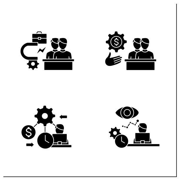 人才管理字形图标集图片下载