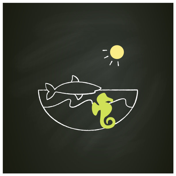 海洋粉笔图标图片下载